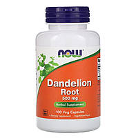 Корень одуванчика 500 мг Now Foods Dandelion Root 100 вегетарианских капсул