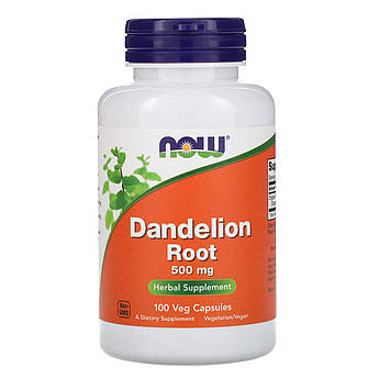 Корінь кульбаби 500 мг Now Foods Dandelion Root 100 вегетаріанських капсул