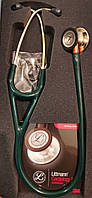 NEW! Стетоскоп 3M Littmann® Cardiology IV , темно-зелений із головкою та наголів`ям кольору шампань