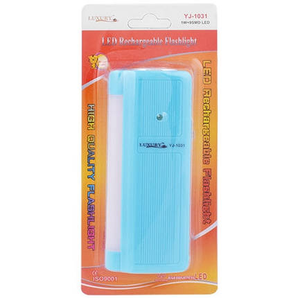 Ліхтар Luxury YJ-1031T 1W+9SMD + solar 2 режими ручної акумуляторний, фото 2