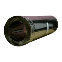 Труба-подовжувач 0,3 - 0,5 м на димохід Ø 150/220 мм Versia-Lux двостінна нерж/нерж 0,5 мм