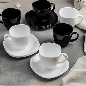 Чайний набір Luminarc Carine Black/White 220 мл 12 предметів 2371D LUM
