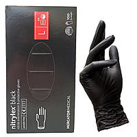 Черные нитриловые перчатки Nitrylex, размер L
