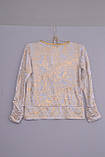 Л-343 блуза нарядна, блузон для дівчинки з довгим рукавом розмір 116, фото 2