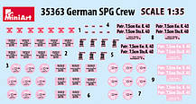 Набір пластикових фігур в масштабі 1/35.Німецький екіпаж САУ. MINIART 35363, фото 2