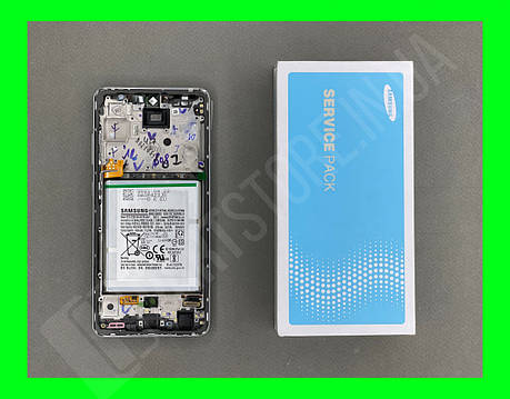 Дисплей Samsung A525 White A52 2021 (GH82-25230D) сервісний оригінал в зборі з рамкою, фото 2