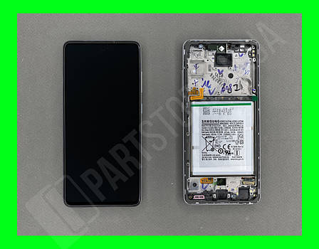 Дисплей Samsung A525 White A52 2021 (GH82-25230D) сервісний оригінал в зборі з рамкою, фото 2