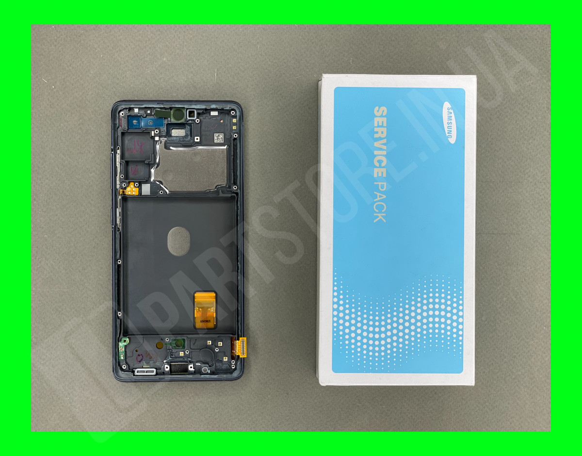 Дисплей Samsung G780 Cloud Navy S20 FE (GH82-24214A) сервисный оригинал в сборе с рамкой - фото 1 - id-p1438148950