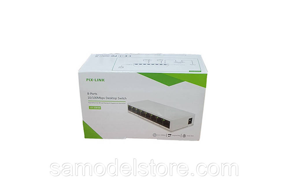 Комутатор LAN SWITCH Pix-Link LV-SW08 на 8 портів