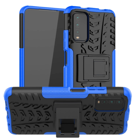 Протиударний чохол Протектор Armored з підставкою Xiaomi Redmi Note 10 4G Колір Синій Екран 6,43"