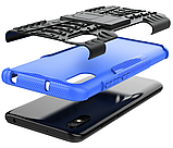 Протиударний чохол Протектор Armored з підставкою Xiaomi Redmi Note 10 4G Колір Синій Екран 6,43", фото 5