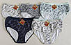Жіночі бавовняні труси «Квіточки» великого розміру ( 10 шт), фото 3