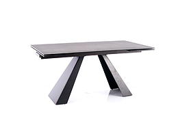 Стол обеденный Salvadore Ceramic металл Черный, стекло/керамика 160-240х90 (Signal TM)