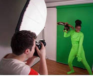Зелений костюм хромакей (Green Greenscrеen Chromakey) CB-M для кеїнга, постпродакшина, фото 2