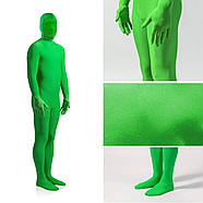 Зелений костюм хромакей 175-185см (Green Greеnsсrеen Chromakey ) CB-XL для кеинга, постпродакшина, фото 8