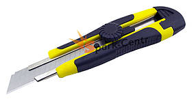 Ніж будівельний 18 мм LT з гвинтовим замком і прогумованою рукояткою