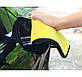 Рушник з мікрофібри для авто Bossnice 30x30 см жовто-сірий, фото 7