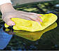 Рушник з мікрофібри для авто Bossnice 30x30 см жовто-сірий, фото 2
