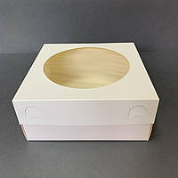 Картонная упаковка для тортов 205х205х90 мм Белая коробка для торта, пирожных в упаковке 50 шт