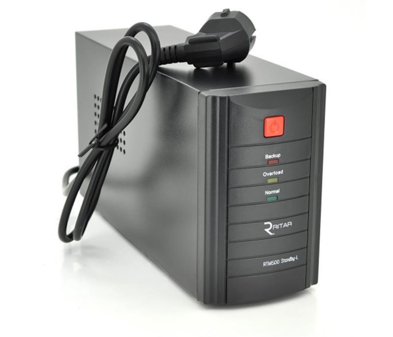 ДБЖ Ritar RTM600 Proxima-L 360W, Lin.int., AVR, 2xSchuko, метал (RTM600L/05855)