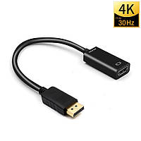 Кабель переходник DisplayPort DP на HDMI v1.2 4K@30Hz Noname