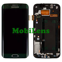 Samsung G925, G925F, Galaxy S6 Edge Дисплей+тачскрин(модуль) темно-зеленый *в рамке Original (AMOLED)