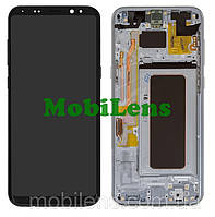 Samsung G955, G955F, Galaxy S8 Plus Дисплей+тачскрин(модуль) в серебристой рамке Arctic Silver Original