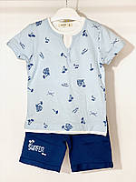 Костюм для мальчика футболка шорты Breeze 13486 110 см Голубой