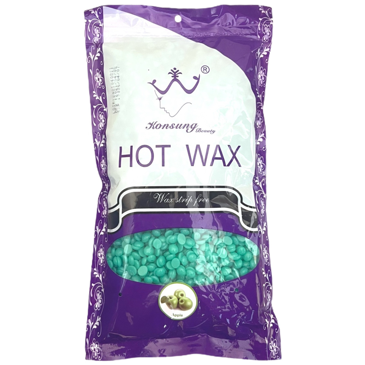 Віск Konsung Beauty 1000 гр Apple в гранулах, плівковий низькотемпературний для депіляції, фото 1