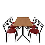 Комплект меблів для кафе: стіл Скорпіон + 6 стільців Ніка, фото 2