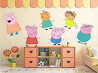 Наклейки в детскую комнату "Свинка Пепа "