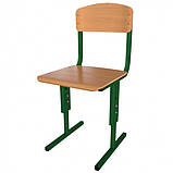 Шкільний стілець Кадет регульований по висоті з гнутоклееной фанерою, фото 3