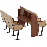 Відкидний стіл для сесійного залу депутатського корпусу під секційні крісла, фото 3