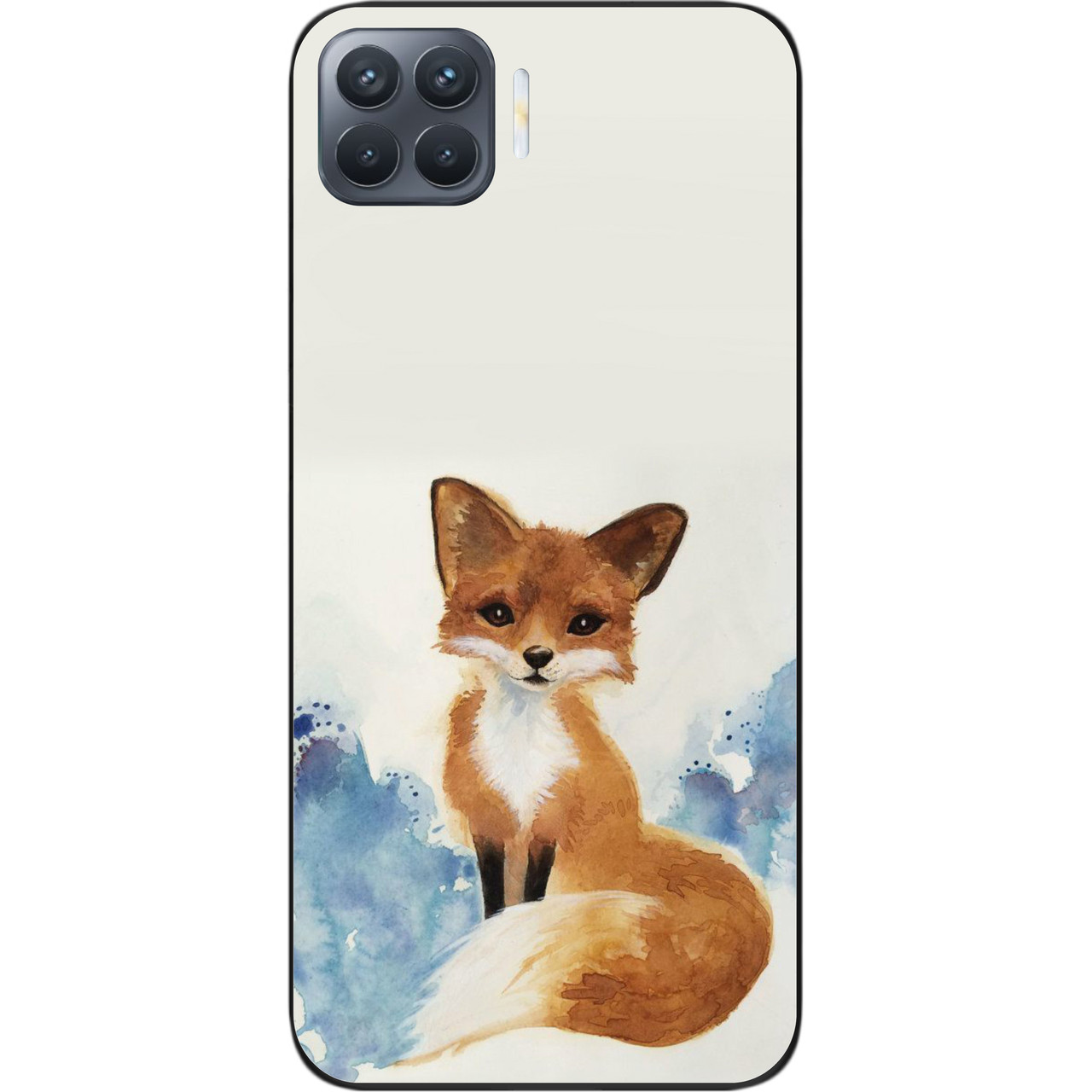 Силіконовий чохол для OPPO Reno 4 Lite з картинкою Лисиця, фото 1
