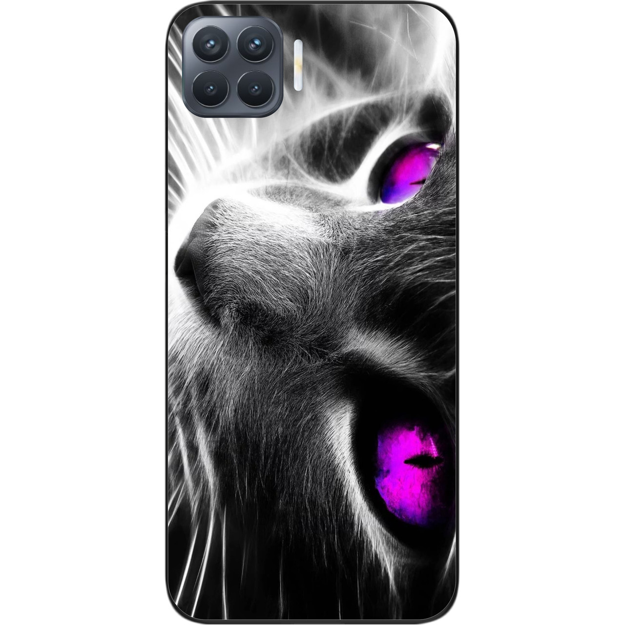 Силіконовий чохол для OPPO Reno 4 Lite з картинкою Красивий кіт, фото 1