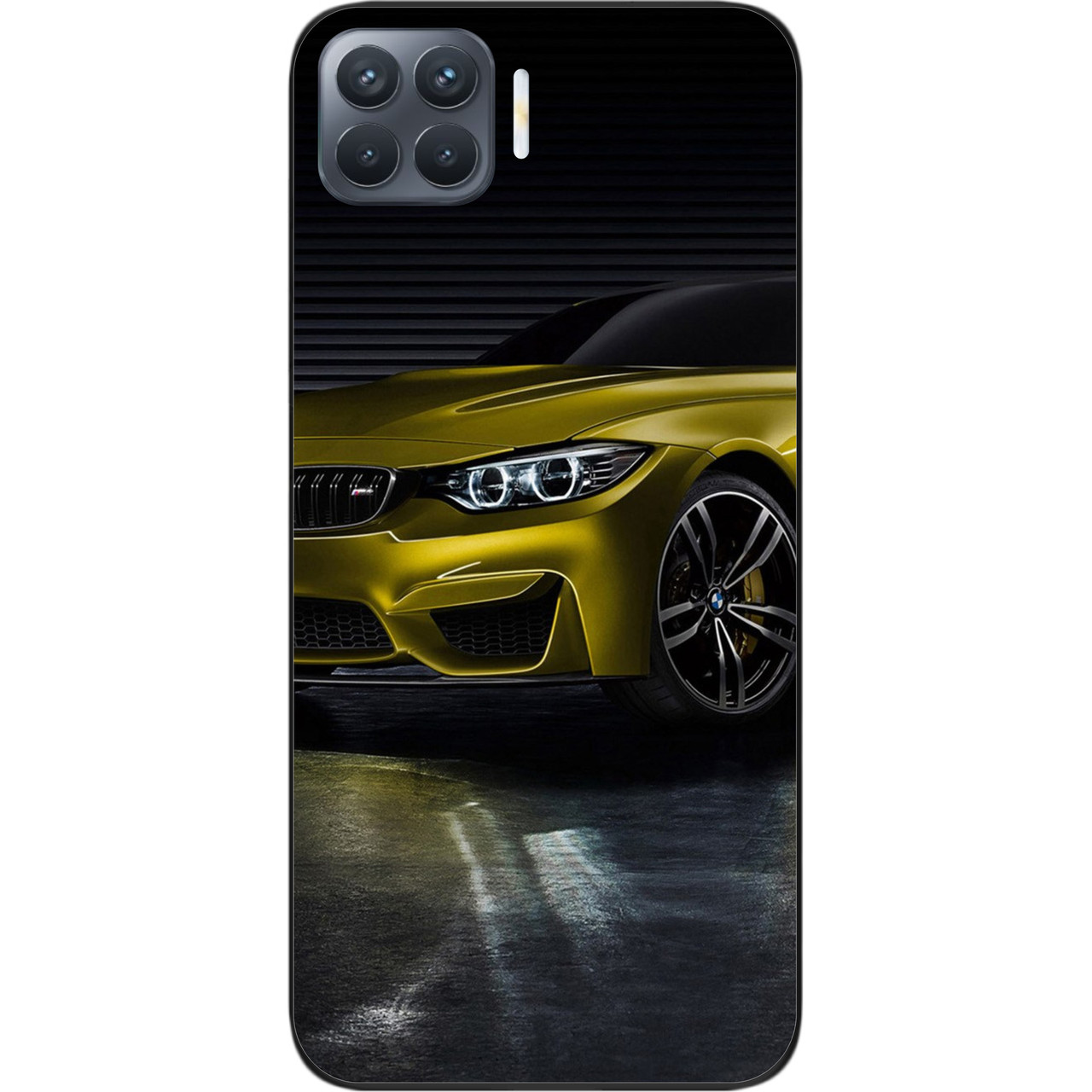 Силіконовий чохол для OPPO Reno 4 Lite з картинкою Жовта машина, фото 1