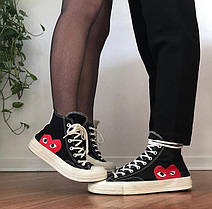 Кеди Converse Chuck Taylor All-Star 70s Hi Comme des Garcons PLAY Black, фото 4