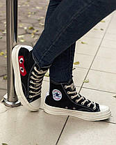 Кеди Converse Chuck Taylor All-Star 70s Hi Comme des Garcons PLAY Black, фото 6
