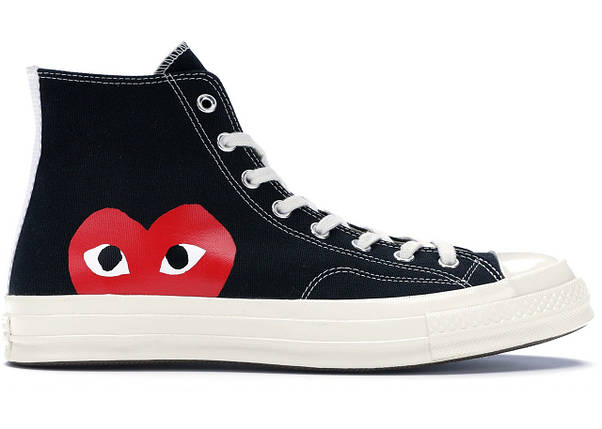 Кеди Converse Chuck Taylor All-Star 70s Hi Comme des Garcons PLAY Black, фото 1