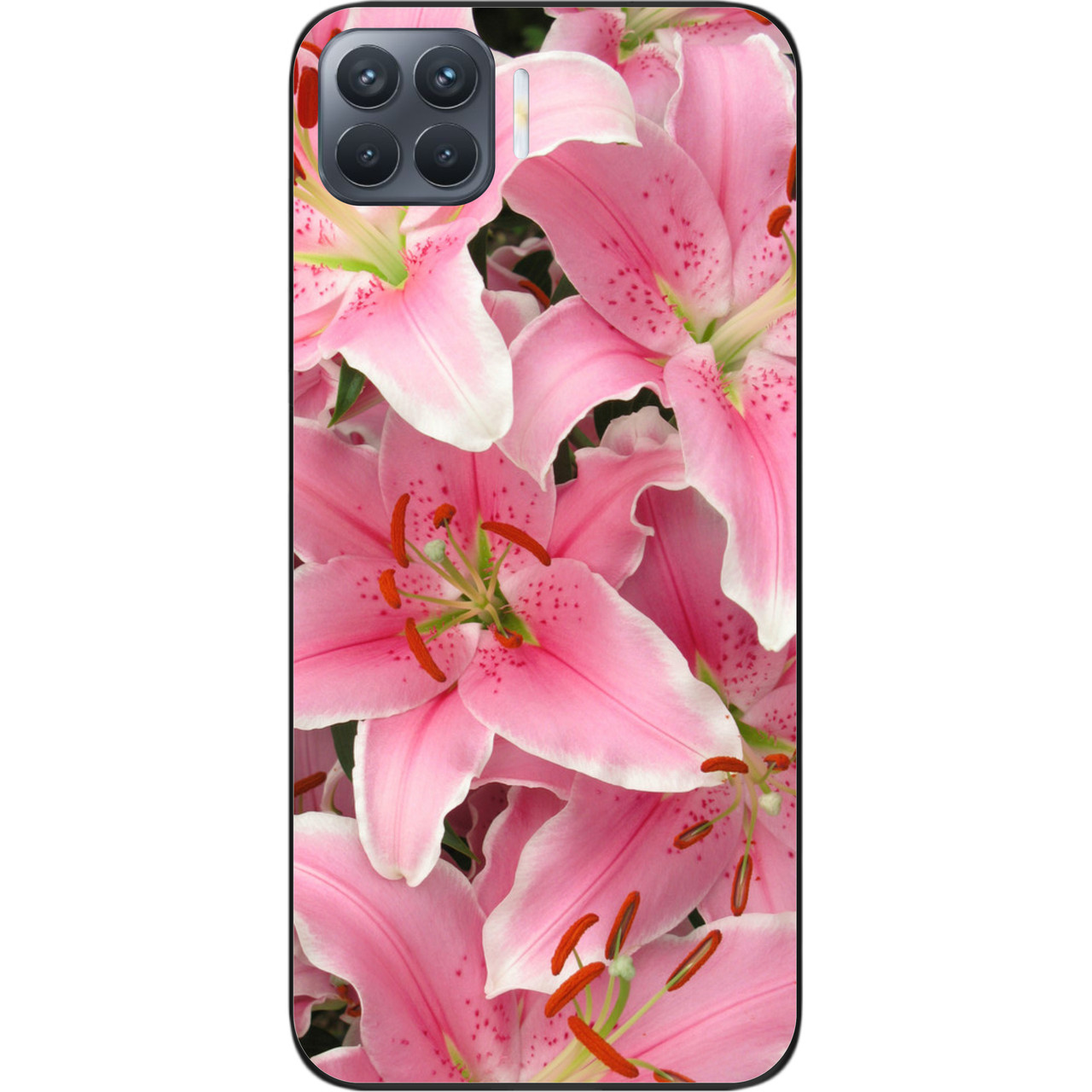 Силіконовий чохол для OPPO Reno 4 Lite з картинкою Лілії, фото 1