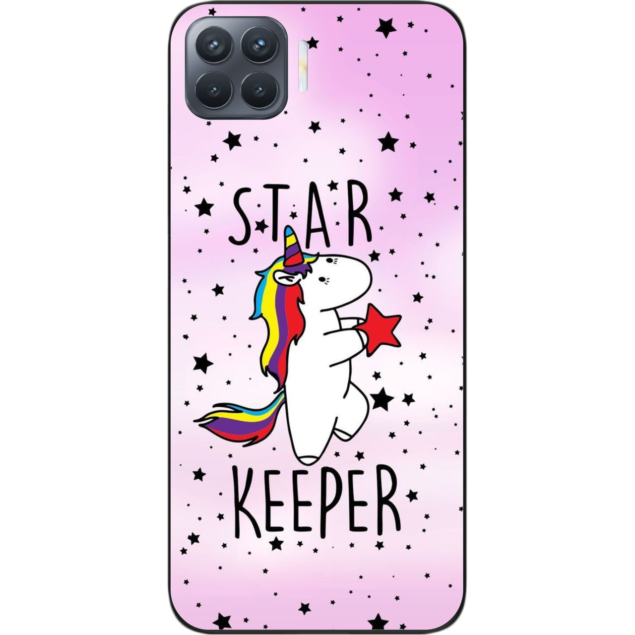 Силіконовий чохол бампер для OPPO Reno 4 Lite з картинкою Єдиноріжок, фото 1