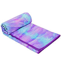 Коврик полотенце для йоги KINDFOLK FI-8370 (размер 1,83x0,61м) сиреневый
