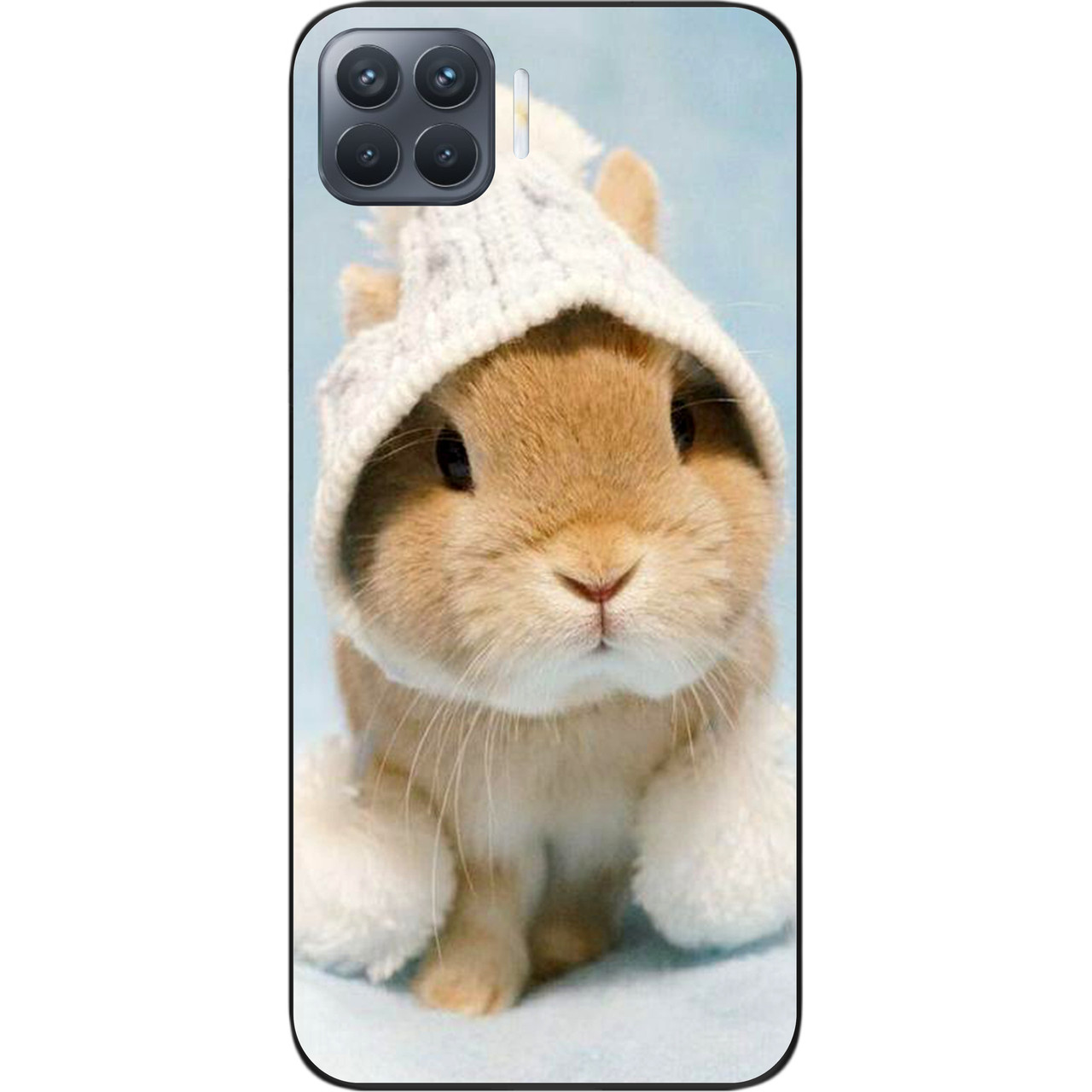 Силіконовий чохол бампер для OPPO Reno 4 Lite з картинкою Зайчик, фото 1