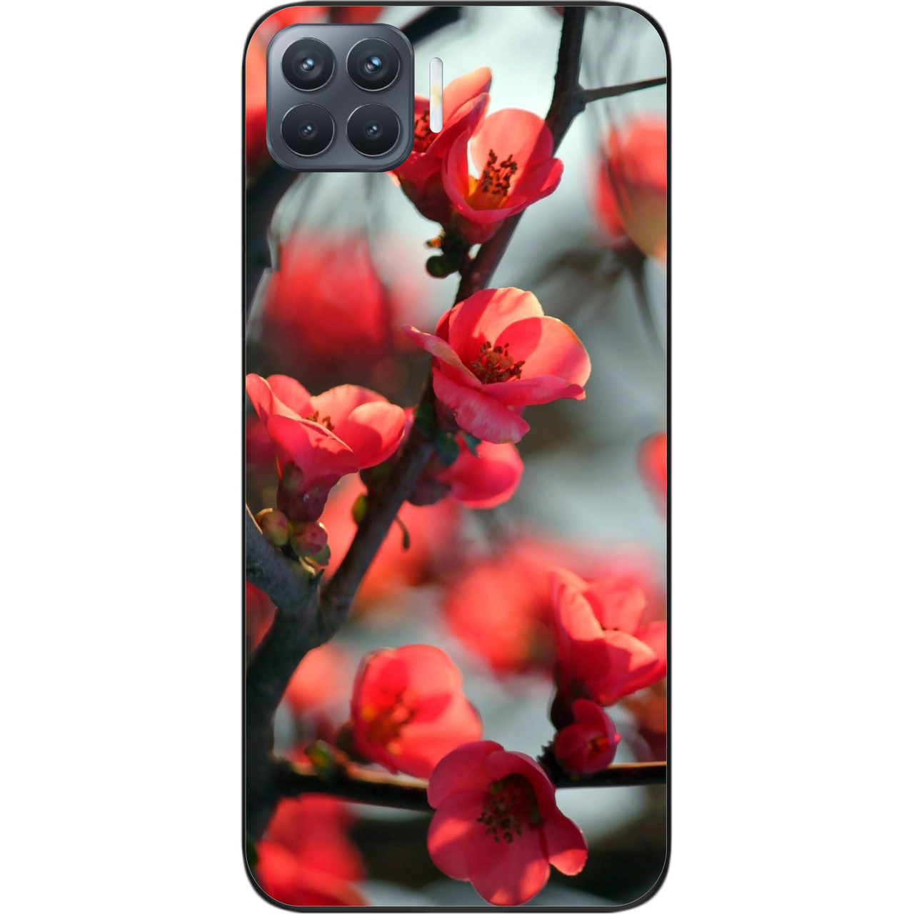 Чохол силіконовий для OPPO Reno 4 Lite з картинкою Сакура, фото 1