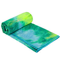 Коврик полотенце для йоги KINDFOLK FI-8370 (размер 1,83x0,61м) салатовый