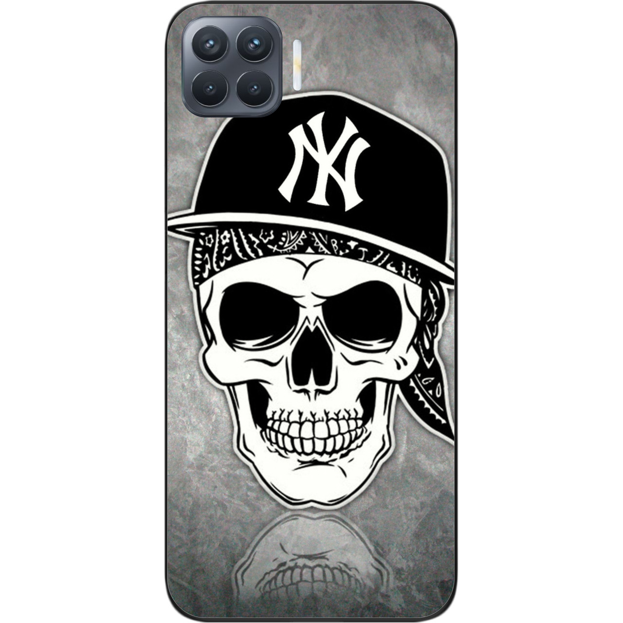 Чохол силіконовий для OPPO Reno 4 Lite з картинкою Череп в кепці, фото 1