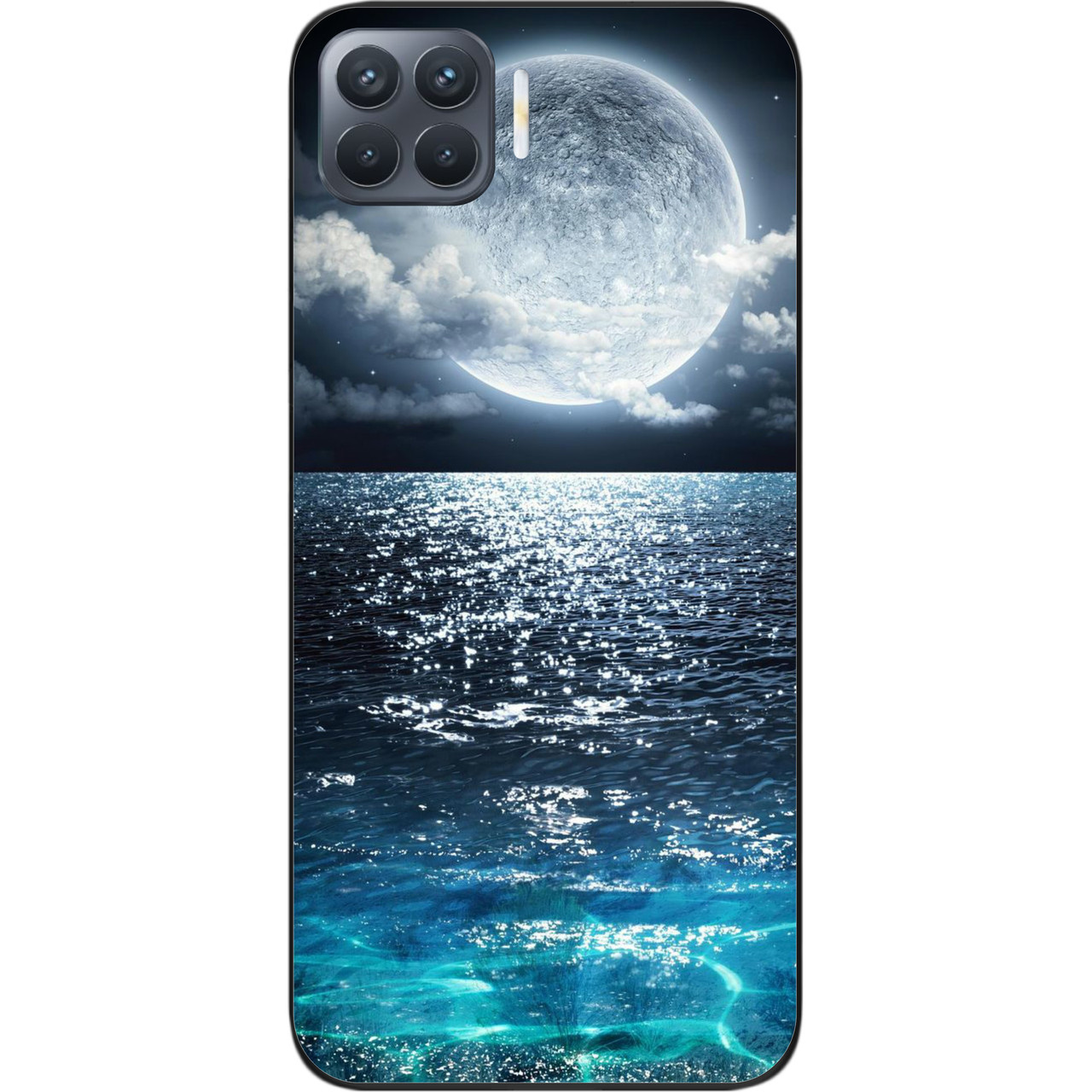 Чохол силіконовий для OPPO Reno 4 Lite з картинкою Місяць, фото 1