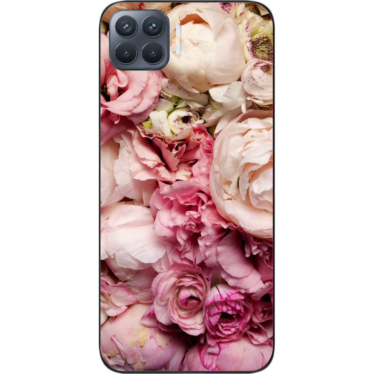 Чохол силіконовий для OPPO Reno 4 Lite з картинкою Півонії, фото 1