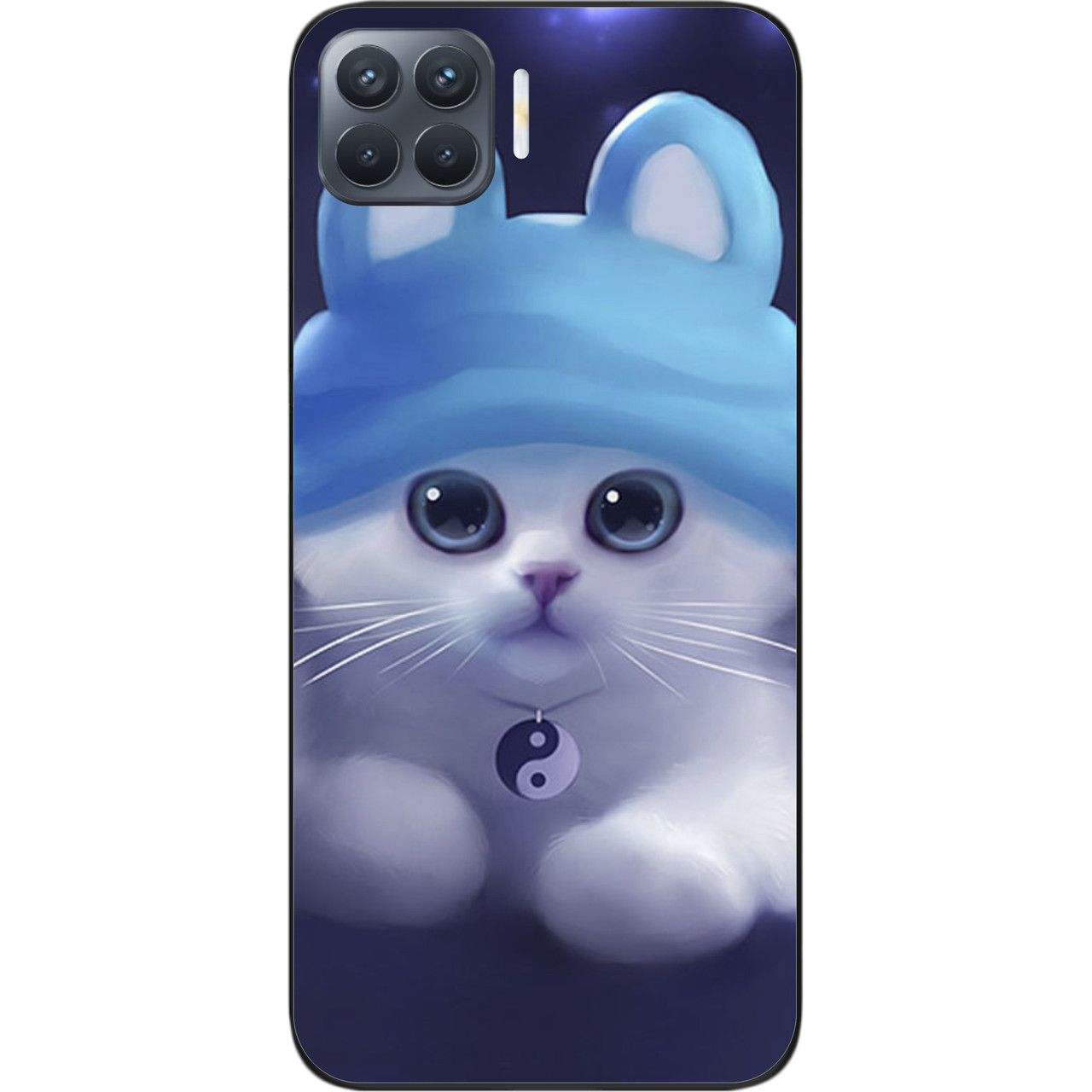 Бампер силіконовий чохол для OPPO Reno 4 Lite з картинкою Котик, фото 1