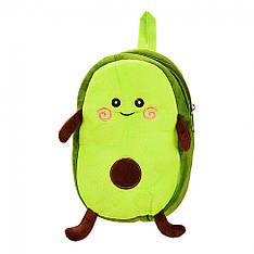 Детский плюшевый рюкзак авокадо AV1646 15х6х22 см (Открытые глазки)